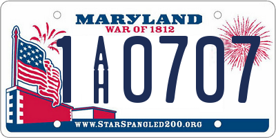 MD license plate 1AH0707