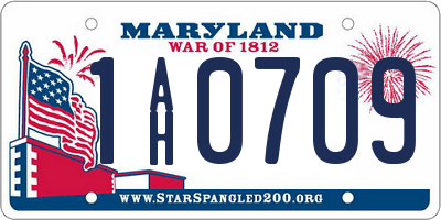 MD license plate 1AH0709
