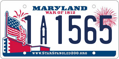 MD license plate 1AH1565