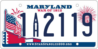 MD license plate 1AH2119