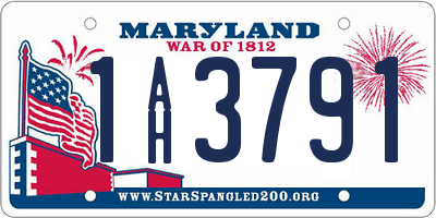 MD license plate 1AH3791