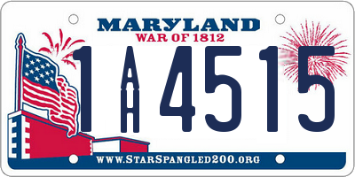 MD license plate 1AH4515