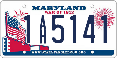 MD license plate 1AH5141