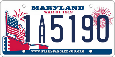 MD license plate 1AH5190