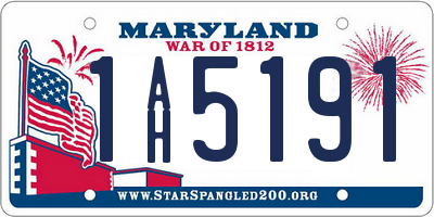 MD license plate 1AH5191