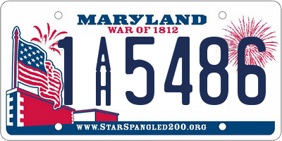MD license plate 1AH5486