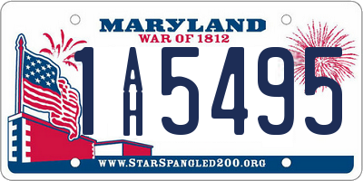 MD license plate 1AH5495