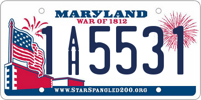 MD license plate 1AH5531