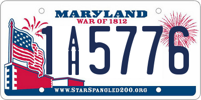 MD license plate 1AH5776