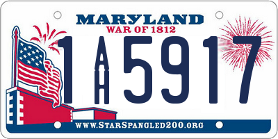 MD license plate 1AH5917