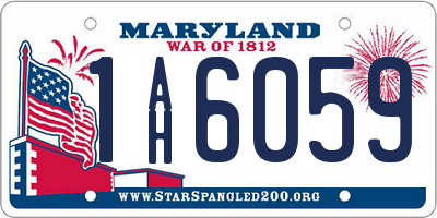 MD license plate 1AH6059