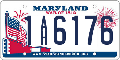 MD license plate 1AH6176