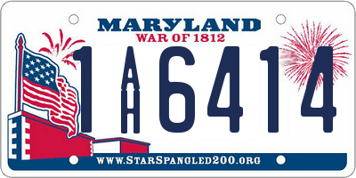 MD license plate 1AH6414