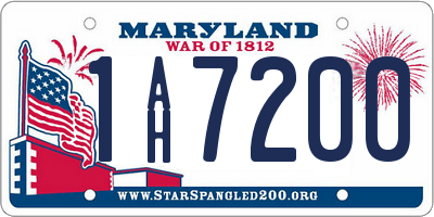 MD license plate 1AH7200