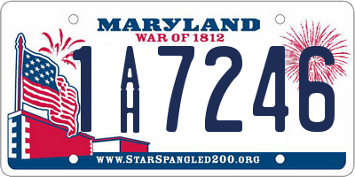 MD license plate 1AH7246