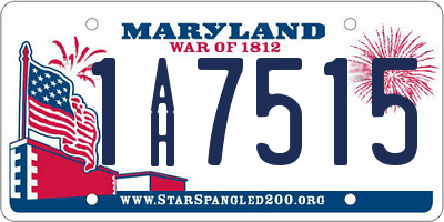 MD license plate 1AH7515