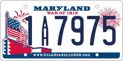 MD license plate 1AH7975