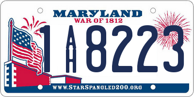 MD license plate 1AH8223