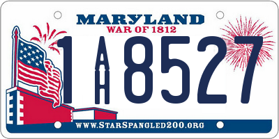 MD license plate 1AH8527