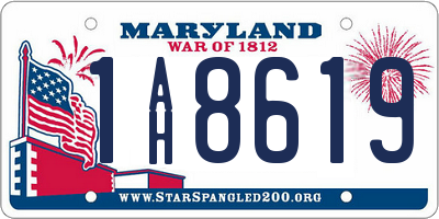 MD license plate 1AH8619