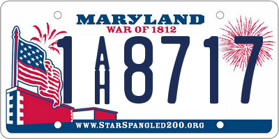 MD license plate 1AH8717