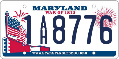 MD license plate 1AH8776
