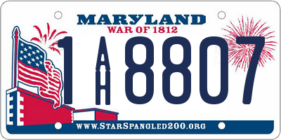 MD license plate 1AH8807