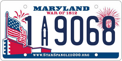 MD license plate 1AH9068