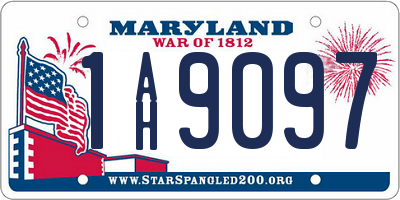 MD license plate 1AH9097