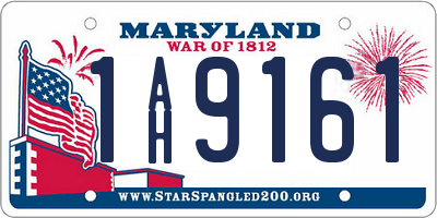 MD license plate 1AH9161