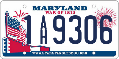 MD license plate 1AH9306