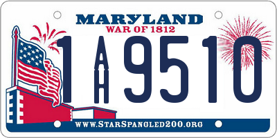MD license plate 1AH9510