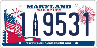 MD license plate 1AH9531