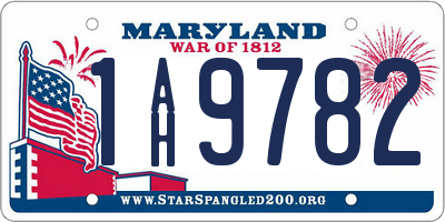 MD license plate 1AH9782