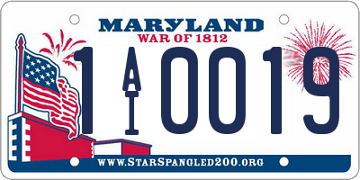 MD license plate 1AI0019