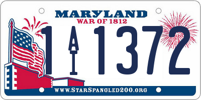 MD license plate 1AI1372
