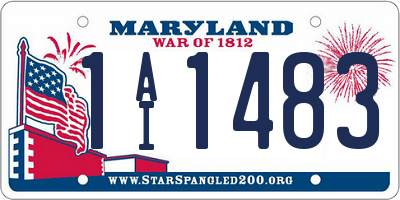 MD license plate 1AI1483