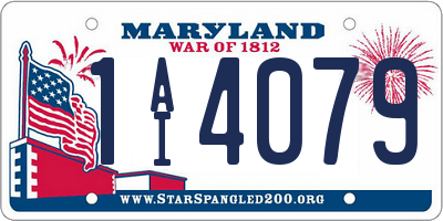 MD license plate 1AI4079