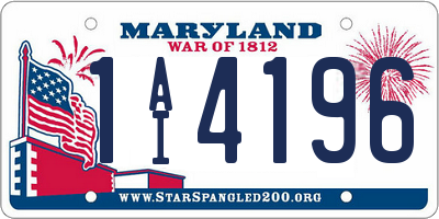 MD license plate 1AI4196