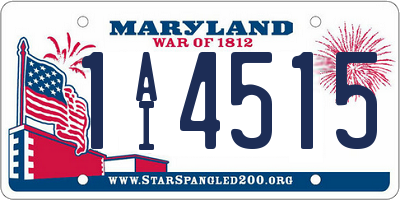 MD license plate 1AI4515