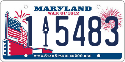 MD license plate 1AI5483