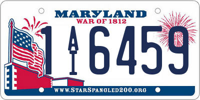 MD license plate 1AI6459
