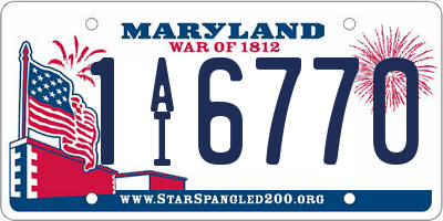 MD license plate 1AI6770