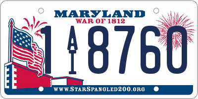 MD license plate 1AI8760