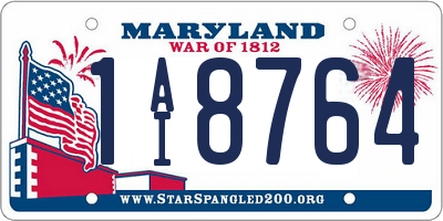 MD license plate 1AI8764