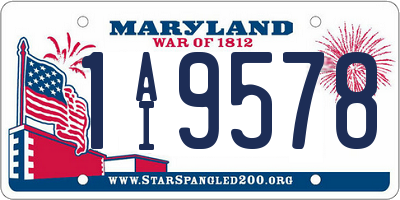 MD license plate 1AI9578