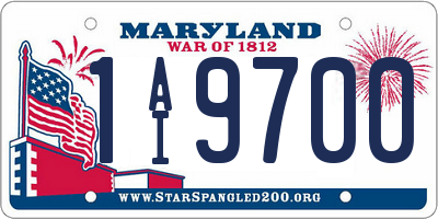 MD license plate 1AI9700