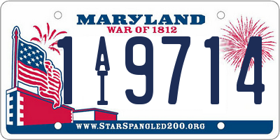 MD license plate 1AI9714