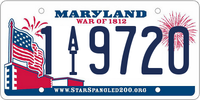 MD license plate 1AI9720