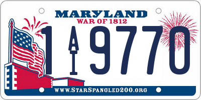 MD license plate 1AI9770